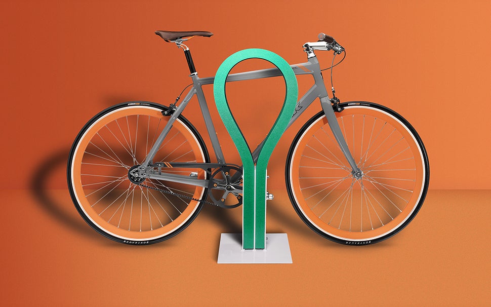 This Colorful Rubber Bike Rack Won't Scratch Or Ding Your Favorite Ride