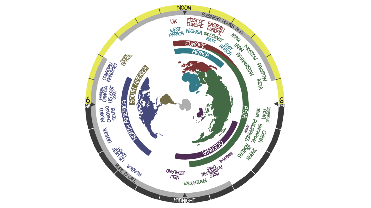 The Time Everywhere, Right Now, Beautifully Visualized