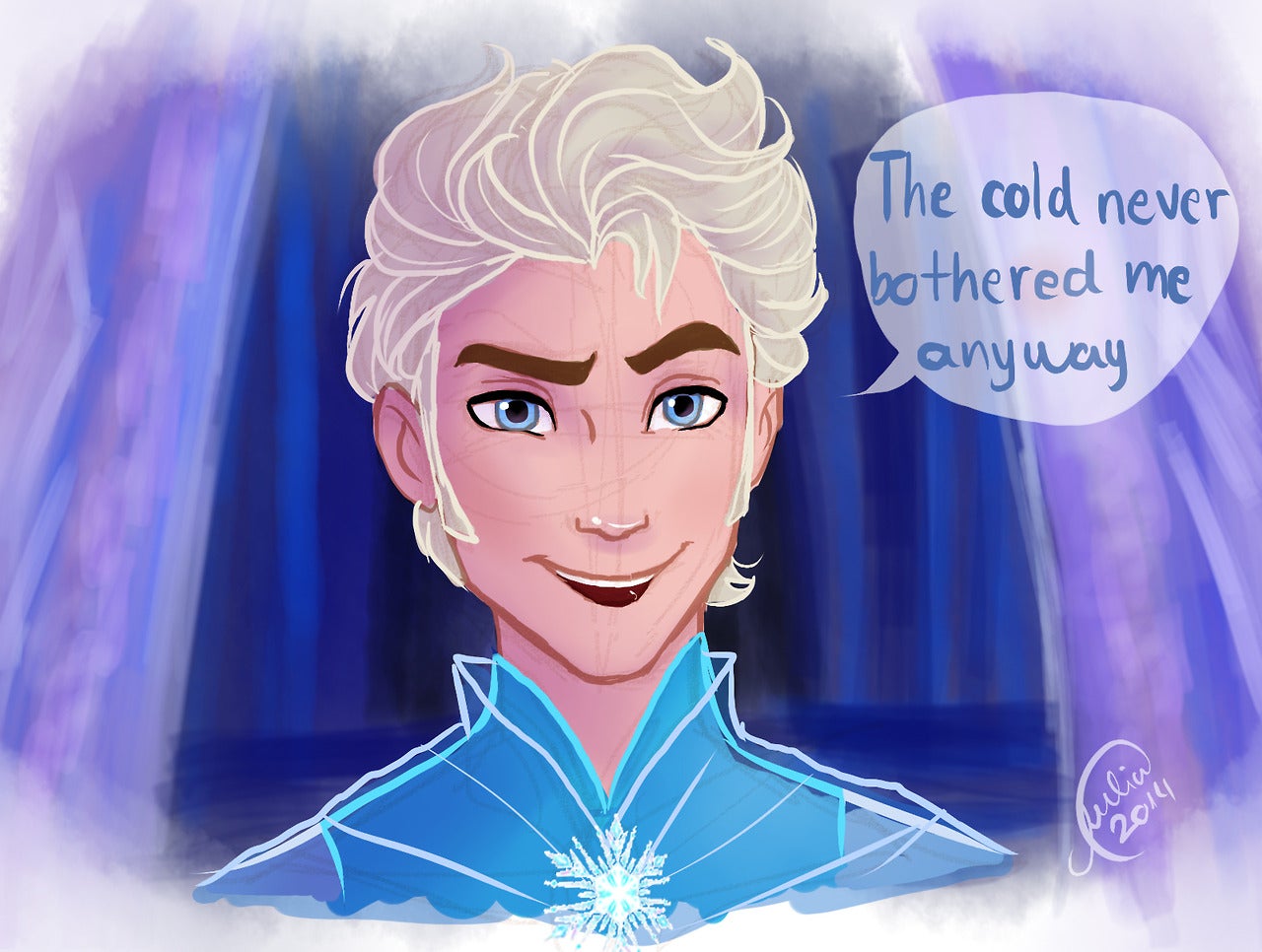 Adorable Genderbent Frozen Fanart Turns Elsa Into A Snow King