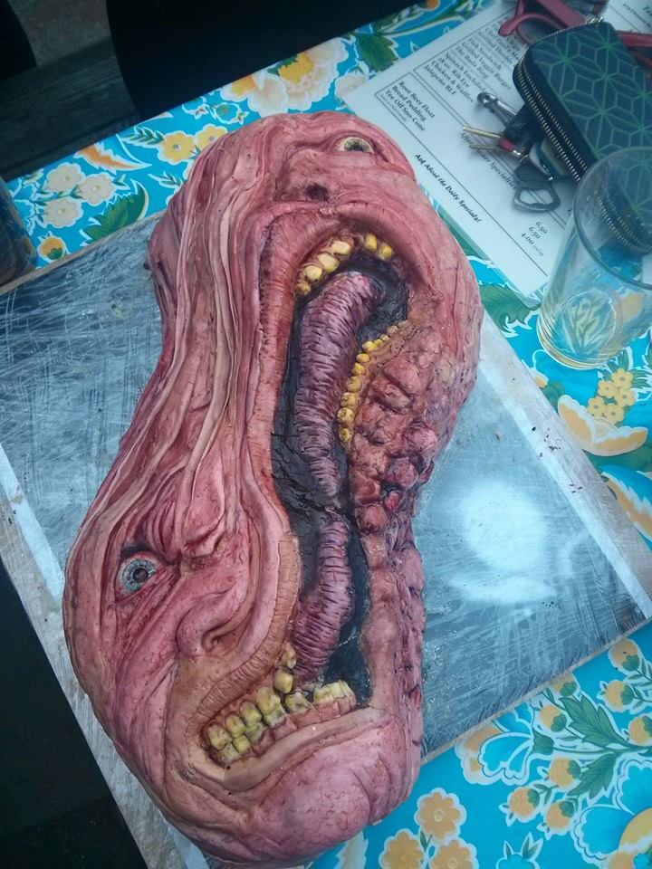 Totally Revolting Birthday Cake Shaped Like &quot;Split-Face&quot; from The Thing