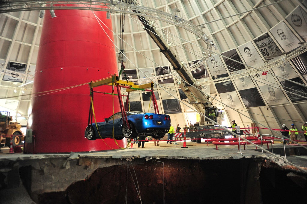 Check Out These Amazing Photos From The Corvette Sinkhole Recovery