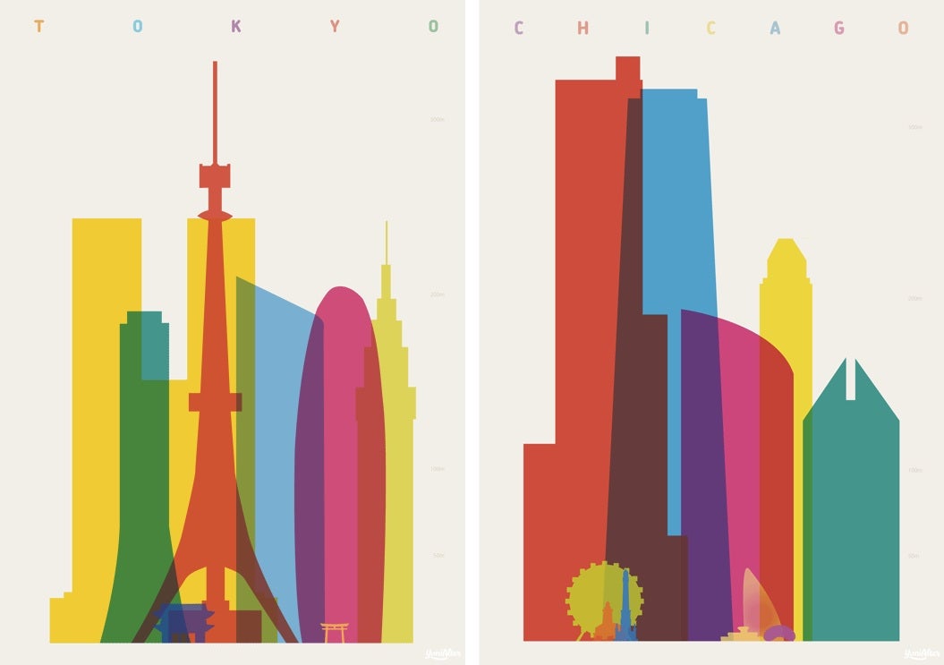 These Gorgeous Screenprints Showcase a City&#39;s Most Famous Structures