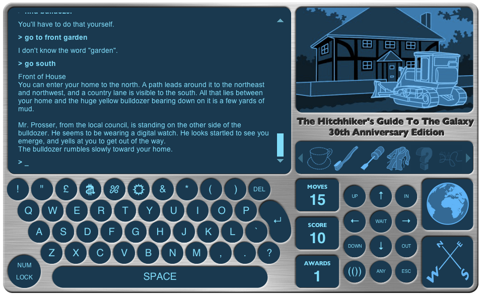 Play 1984&#39;s Hitchhiker&#39;s Guide to the Galaxy text game for free online