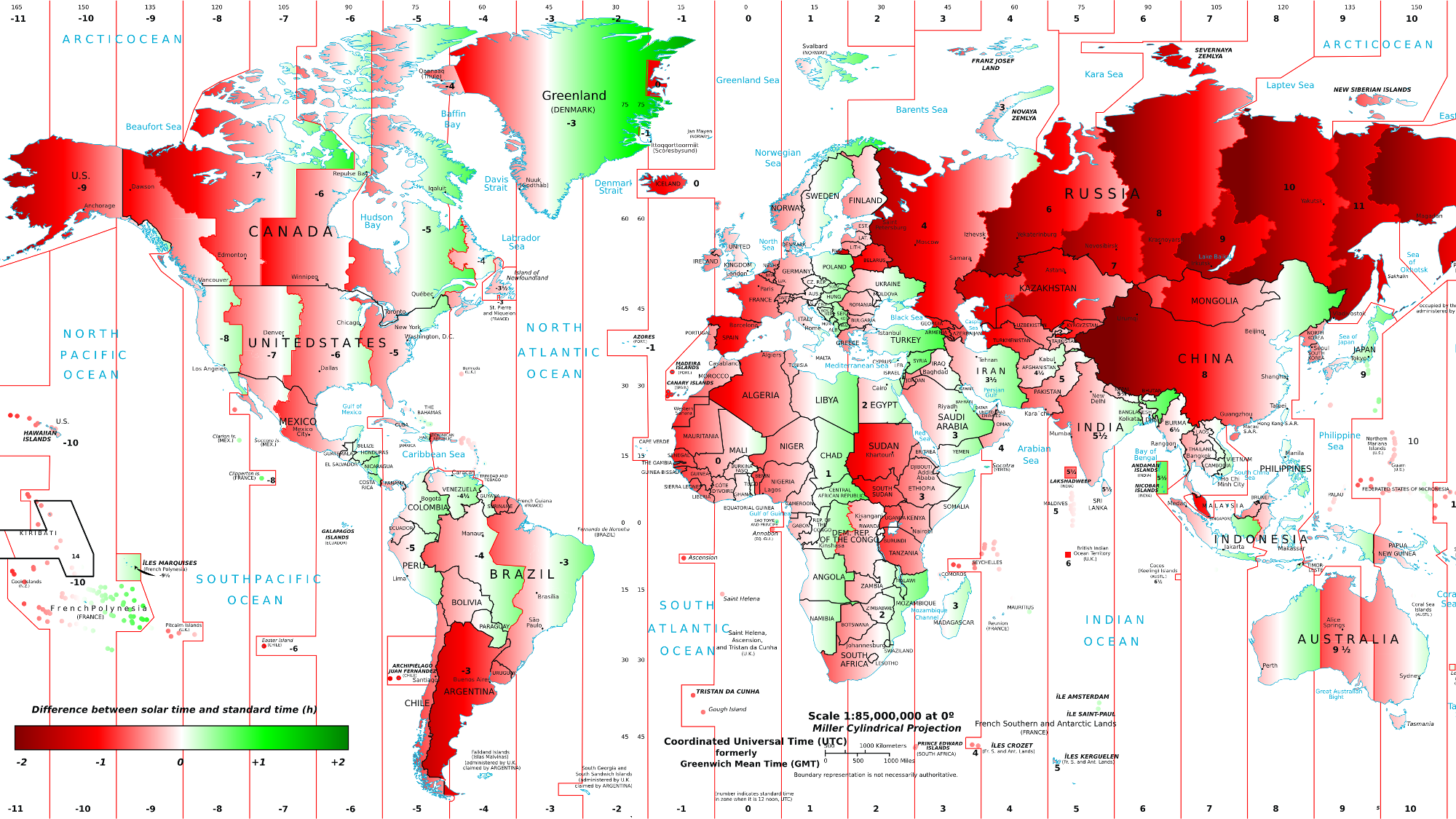 How the Time of Sunrise and Sunset Varies Around the Wrold