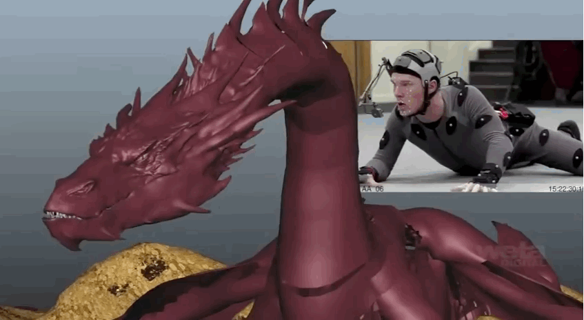Watch Benedict Cumberbatch on all fours in his mo-cap suit as Smaug
