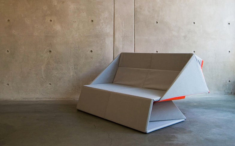 This Brilliant Origami Couch Unfolds Into a Flat Rug