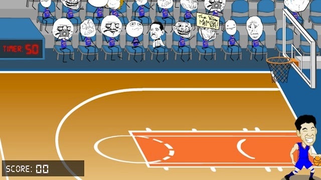 Pass the Time Shooting Hoops as Jeremy Lin
