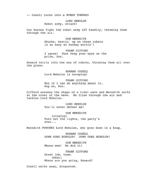 Excerpts From The Long-Lost Script For Monday Night Football: The Cartoon