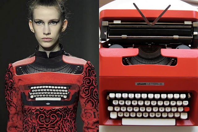 How A Blogger's Photo of a Red Typewriter Inspired a Designer Dress
