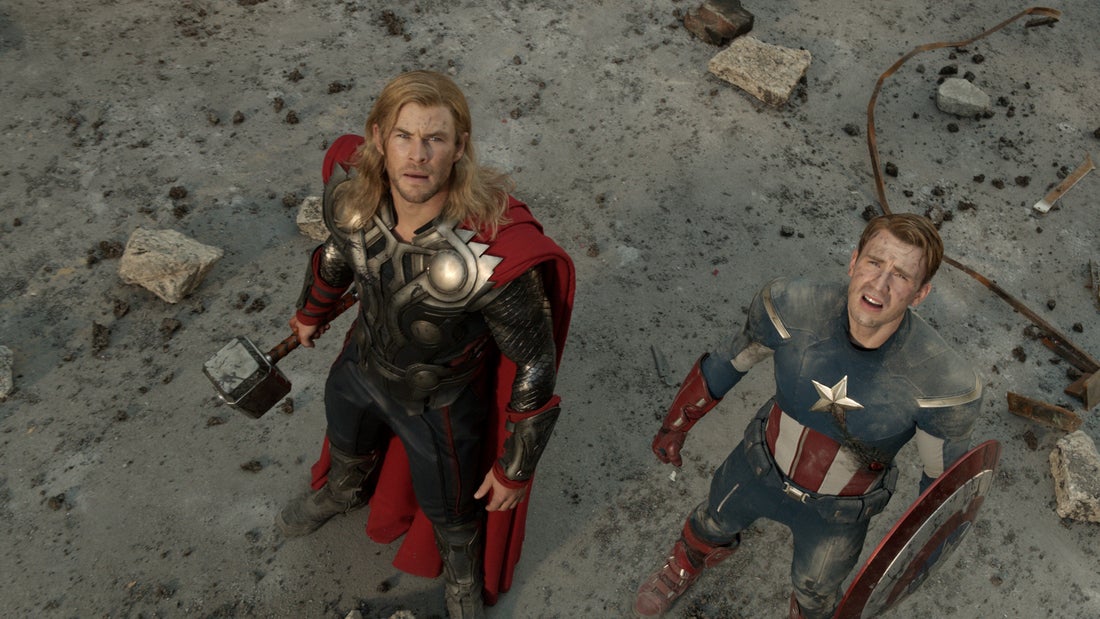 43 Avengers stills explode with lasers, jets, and latex