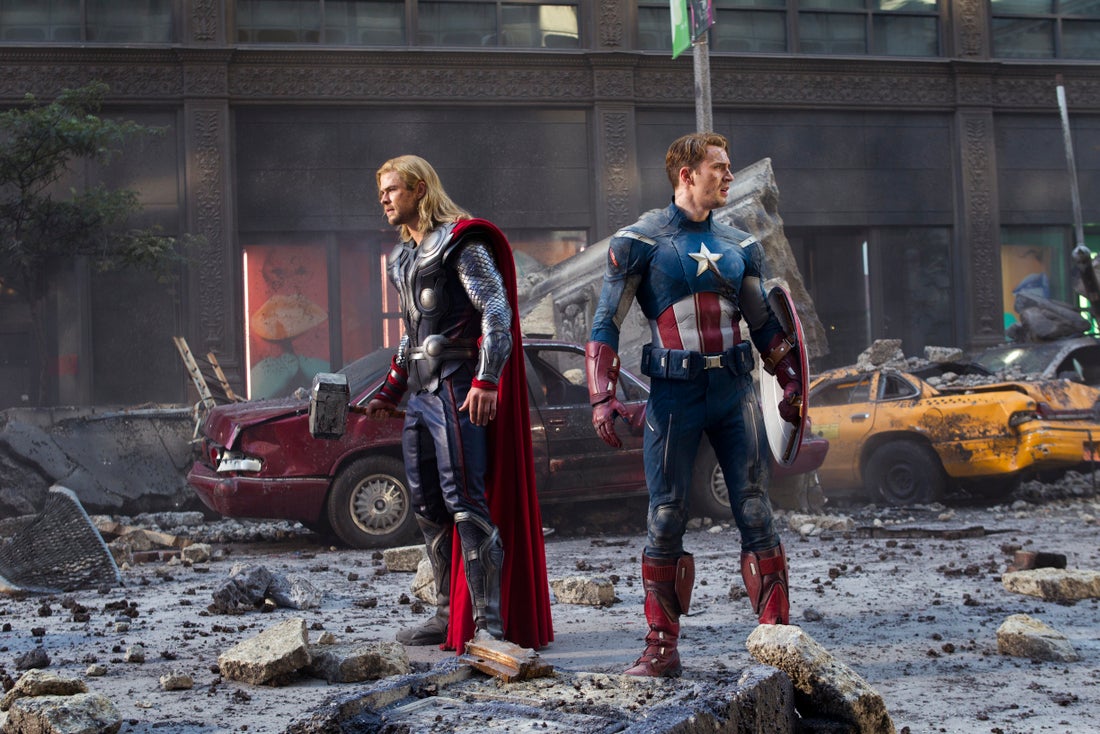 43 Avengers stills explode with lasers, jets, and latex