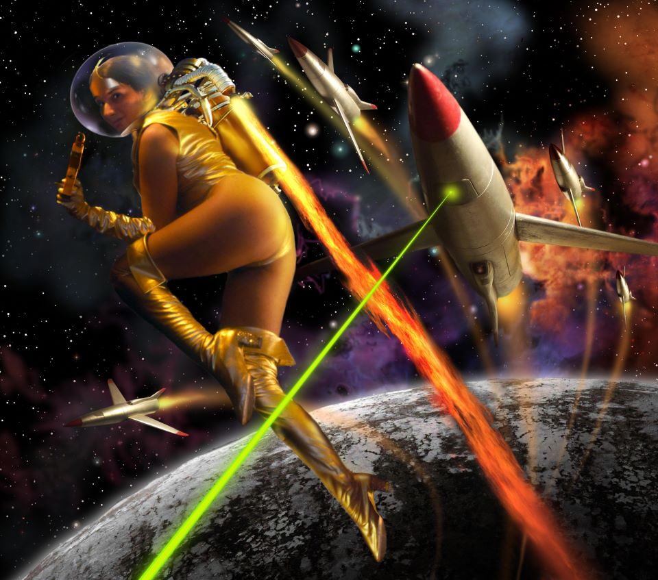 Artist helps wife fight cancer by turning her into a sexy pulp warrior