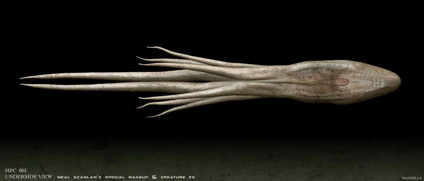 Prometheus concept art puts us face-to-sucker with the movie's creatures