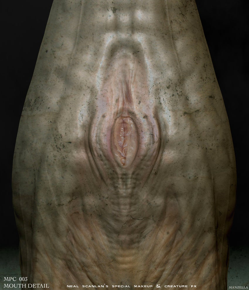 Prometheus concept art puts us face-to-sucker with the movie's creatures