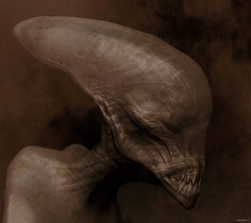 Prometheus concept art puts us face-to-sucker with the movie's creatures