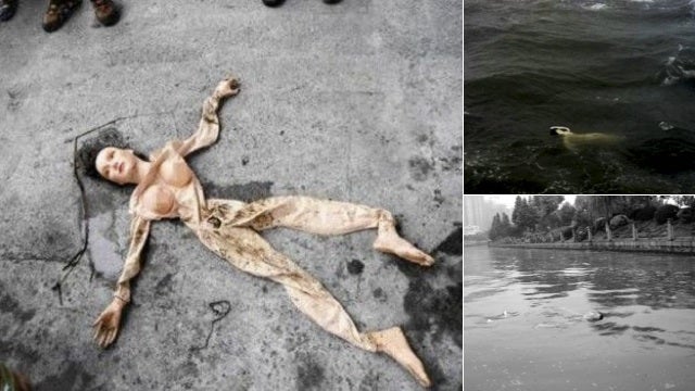How Many Chinese Cops Does It Take to Save a Blow-Up Doll? Eighteen.