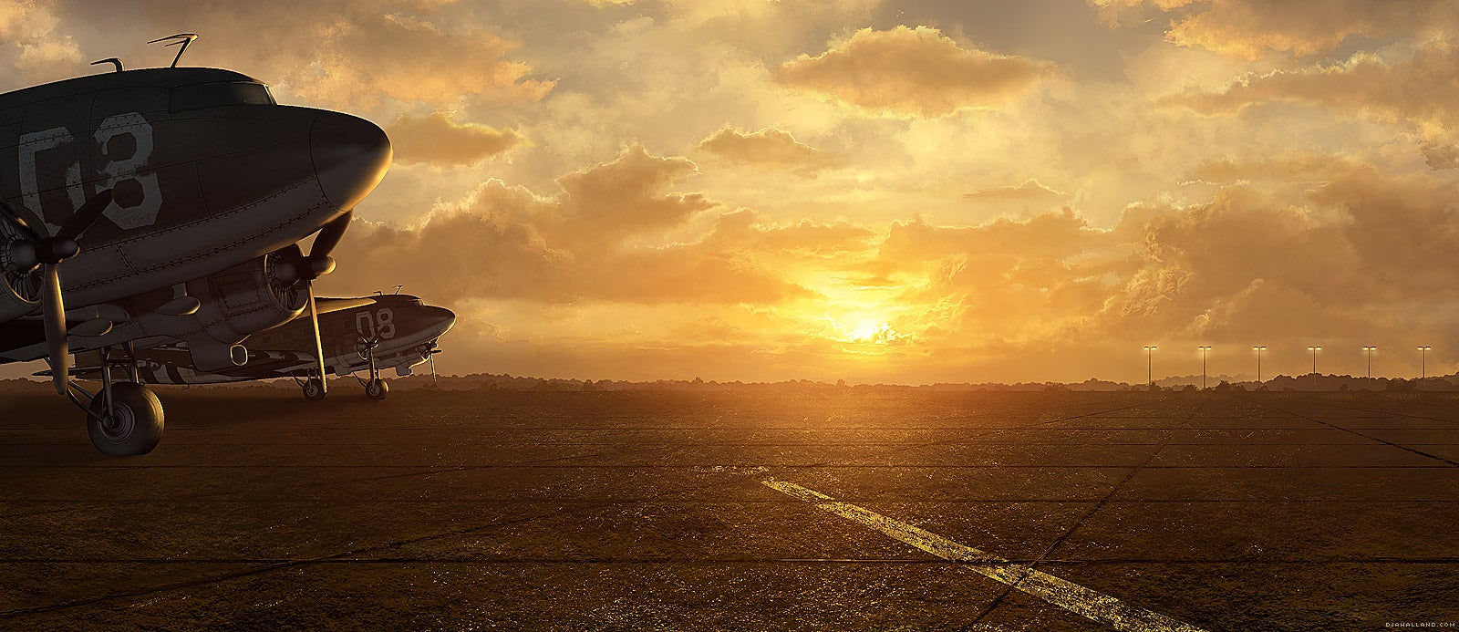 Nazi Explosions Meet Beautiful Landscape Paintings in This Video Game Concept Art