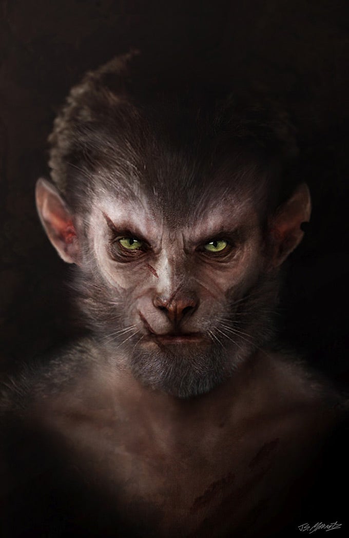 Beautiful portraits of Grimm's fairy tale monsters are worth a spot on your wall