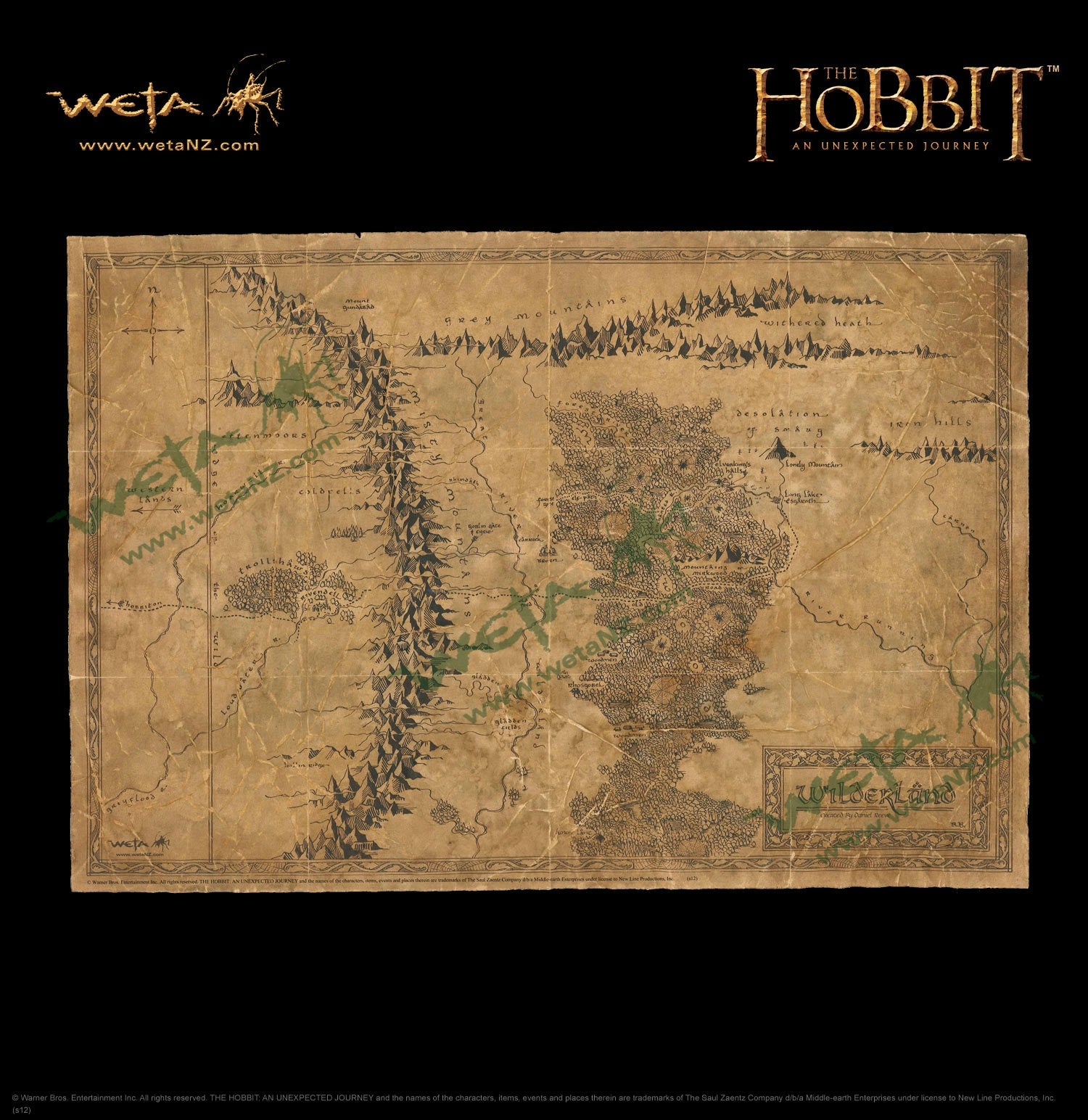 Gorgeous prop replica maps of Middle Earth take us through Peter Jackson's Hobbit