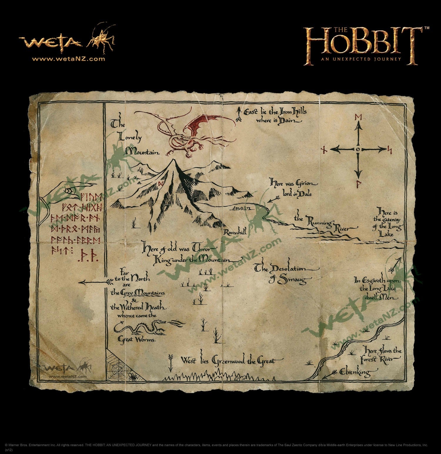Gorgeous prop replica maps of Middle Earth take us through Peter Jackson's Hobbit