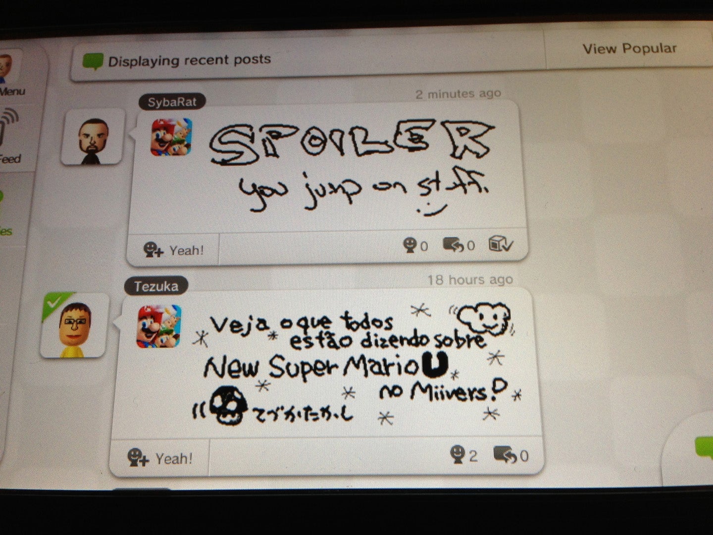 Nintendo's Miiverse Dreams of a Civilized, Spoiler-Free Online Community