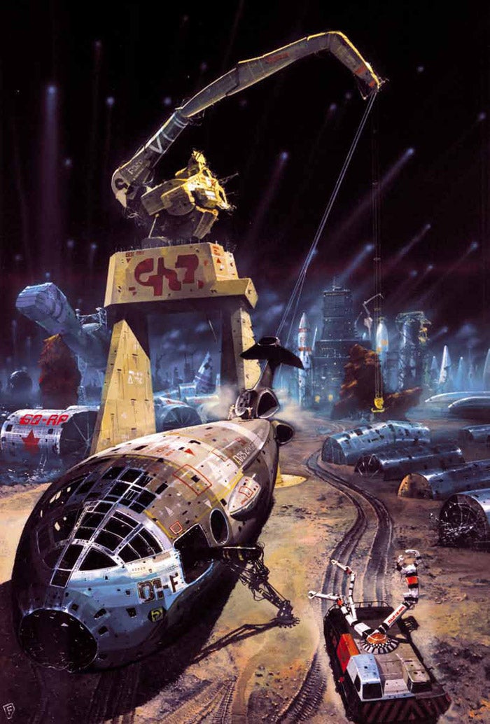 The psychedelic realism of Chris Foss' alternate worlds