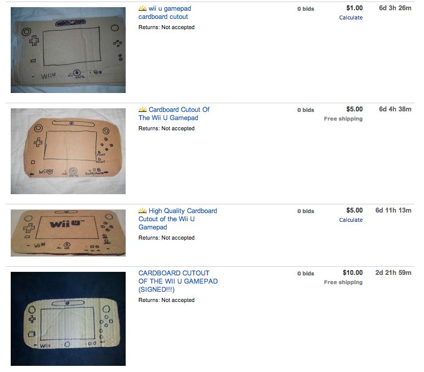 Something Tells Me These Wii U Auctions Aren't Real