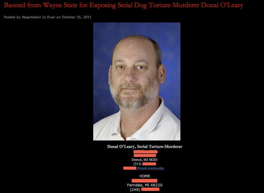 Arson, Cracked Testicles, and Internet Death Threats: How Animal Rights Extremists Are Learning From the People Who Murdered George Tiller