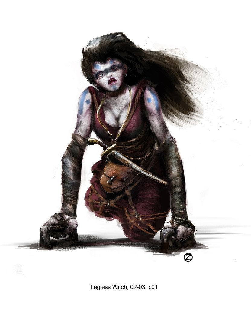 The grotesque witch concept art from Hansel & Gretel will probably turn you on