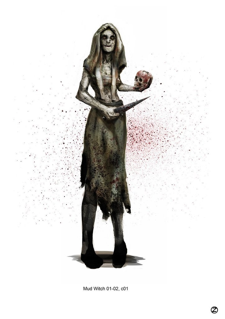 The grotesque witch concept art from Hansel & Gretel will probably turn you on