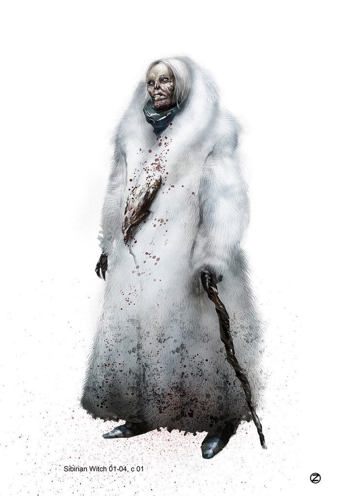 The grotesque witch concept art from Hansel & Gretel will probably turn you on
