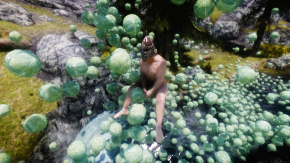 The Magic of Skyrim Mods: A Naked Man Swimming in Cabbage