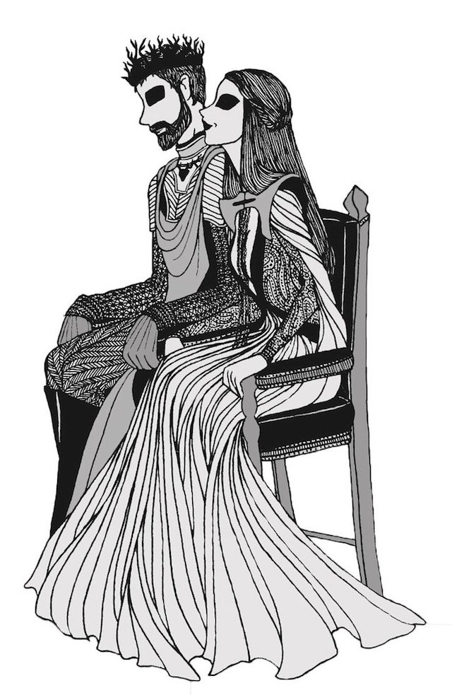Beautiful black-and-white illustrations put a gothic spin on Game of Thrones