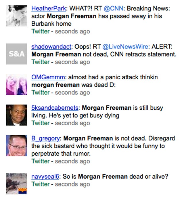 Did CNN Accidentally Tweet That Freeman Died?