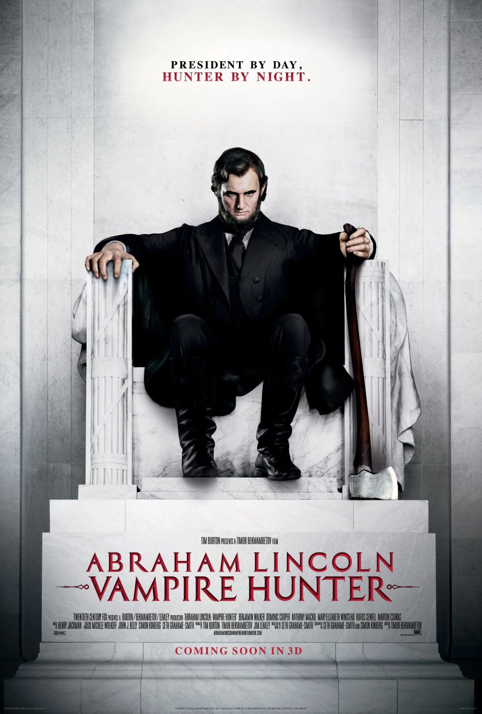 First footage of Abraham Lincoln Vampire Hunter shows the Rail Splitter in action!