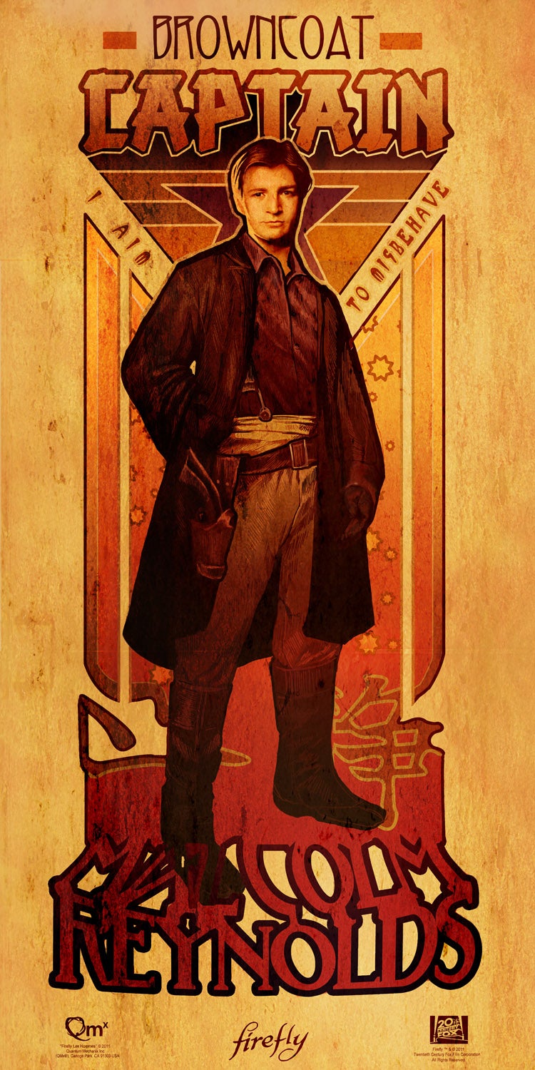 Beautiful Damn Heroes, Part 2: Art Nouveau Tributes to the Men of Firefly