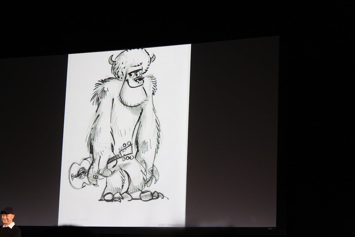 Monsters University Concept Art! Behold Sulley's freshman 15 and Mike's retainer