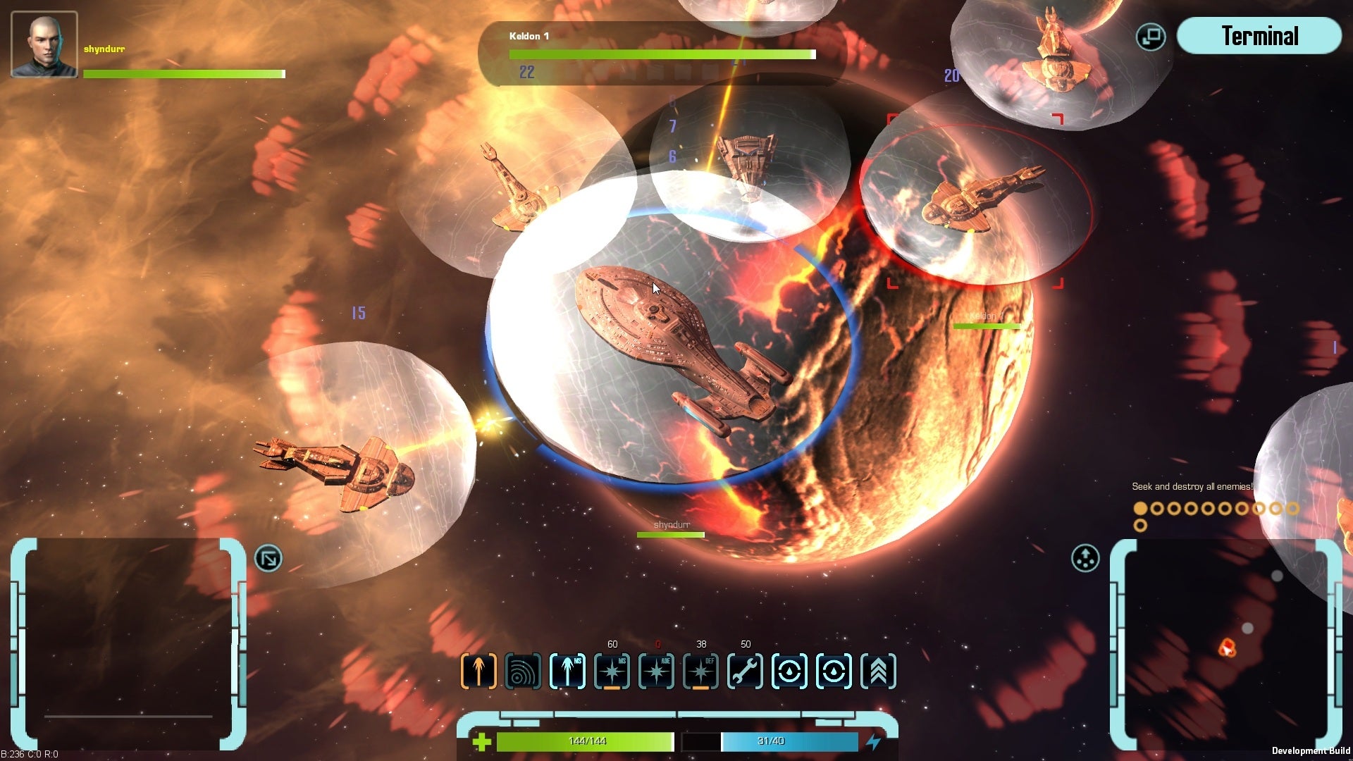 Watch Star Trek — Infinite Space's badass Intrepid-class starship take down a squadron of ships!