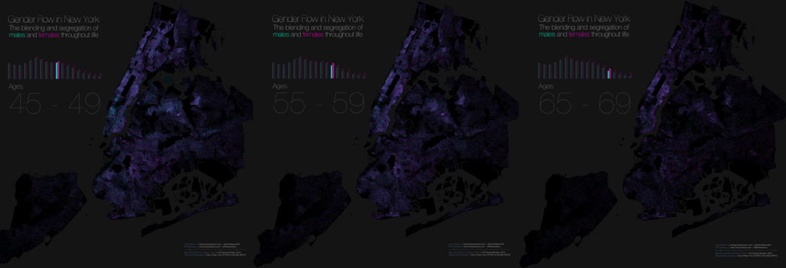 This map of gender segregation shows how New Yorkers live and die