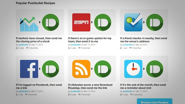 Pushbullet&#39;s IFTTT Channel Turns Any Trigger Into a Notification