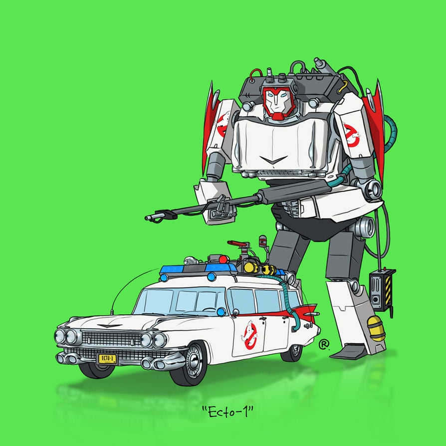 The Ecto-1, Mach V, KITT and More, Drawn as Transformers