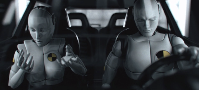 What if crash test dummies became sentient right before the car crash?