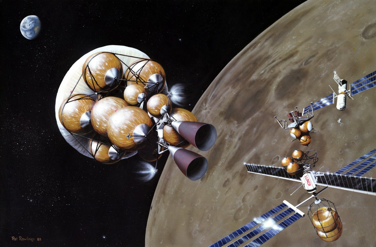 This Artist's Cheerful Renderings of Space Exploration Look Like Stills From The Martian