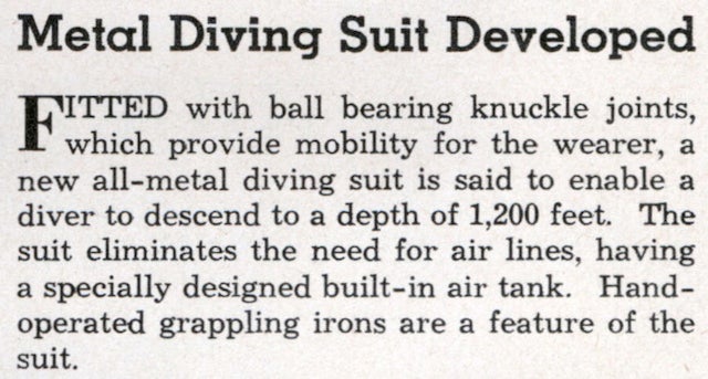 The Strange and Wonderful History of Diving Suits, From 1715 to Today