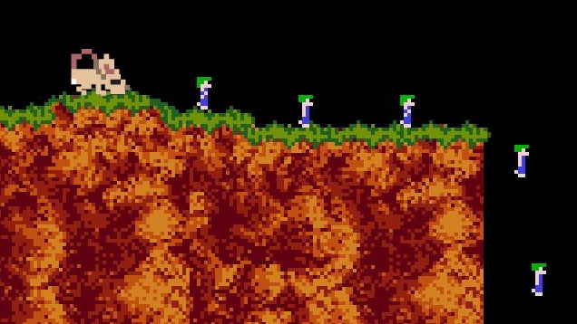 lemmings jumping off cliffs disney