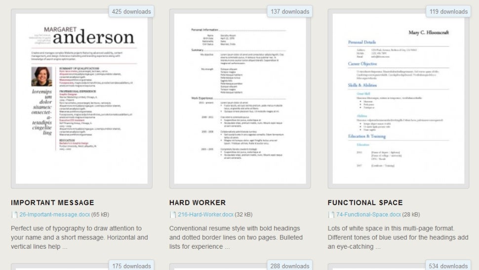 Cv Templates Australia Download 275 Free Resume Templates for Microsoft Word