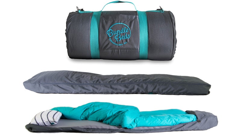 sleeping bag with air mattress built in