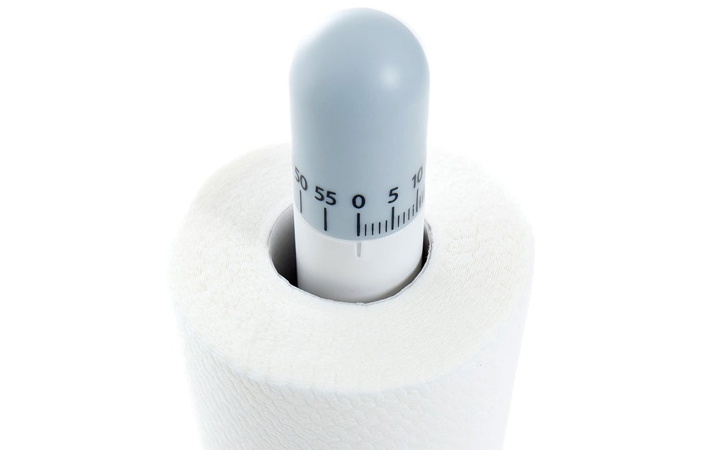 A Kitchen Timer Atop a Paper Towel Holder Will Never Go Missing