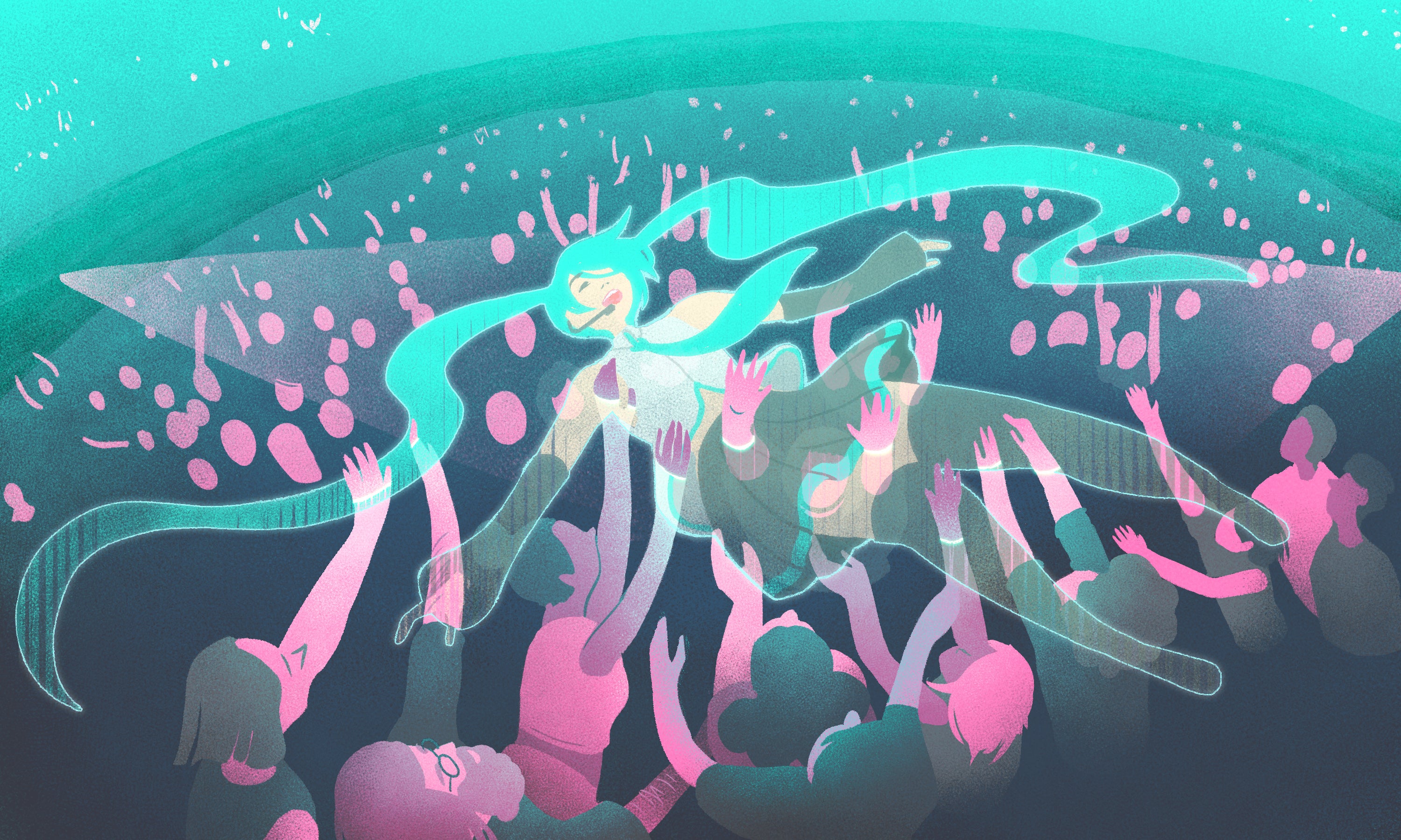 The Crowd Went Wild For Hatsune Miku, The Virtual Anime Pop Star