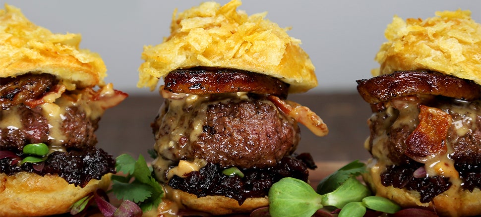 I want to stuff my face with these three Lolita burgers
